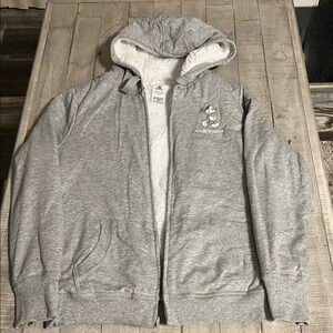 Adult Light Gray Hoodie with Cartoon Disney World